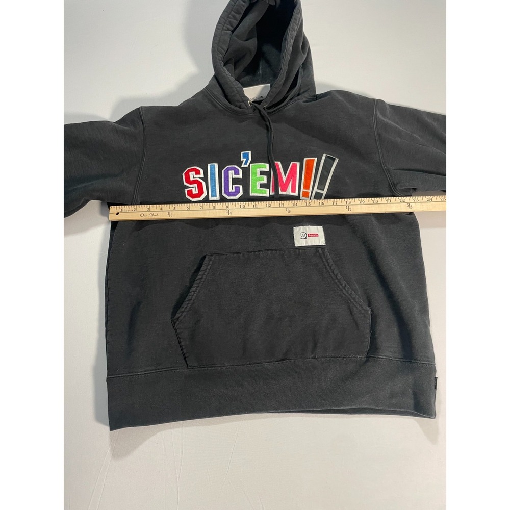 SUPREME × WTAPS Sic'em! Hooded Sweatshirt Men's Size M Black - Picture 16 of 16